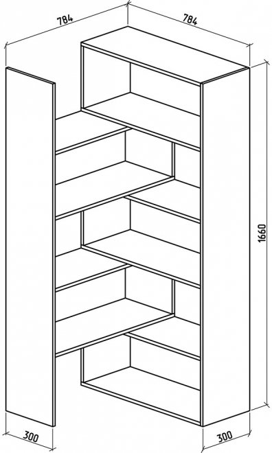 Стеллаж Фрегат-1 дуб сонома