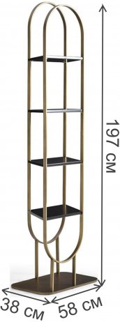 Стеллаж ST3096 матовая бронза / черный