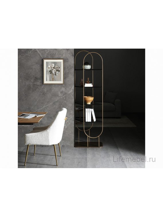 Стеллаж Гаррет матовая бронза / черный