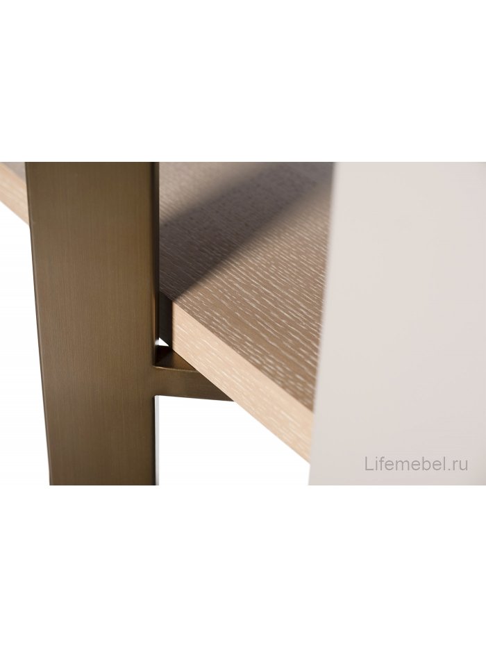 Стеллаж Кроссинг светлый дуб / золото