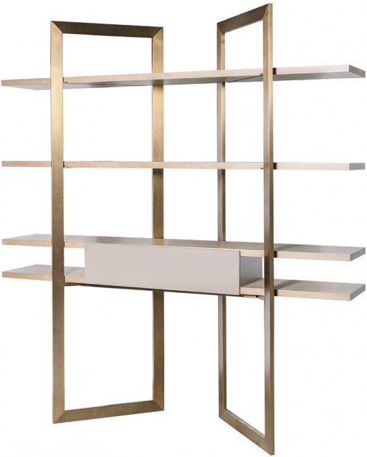 Стеллаж Кроссинг светлый дуб / золото