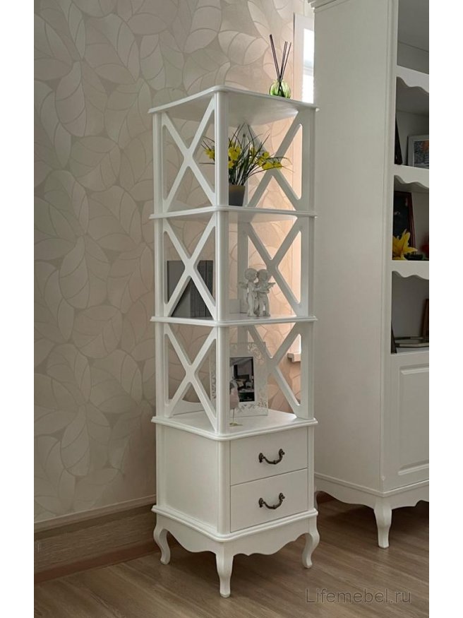 Стеллаж Малонн Ави белый 3 полки