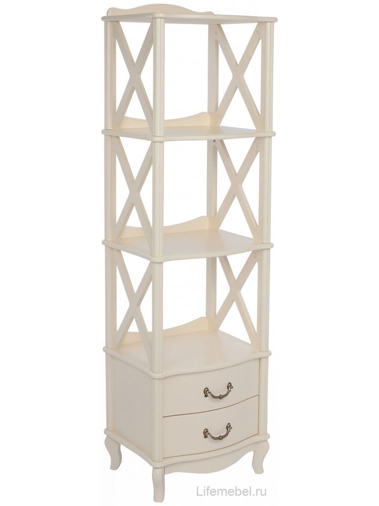 Стеллаж Малонн Ави белый 3 полки