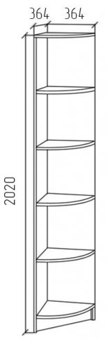 Стеллаж ПРСУ дуб млечный