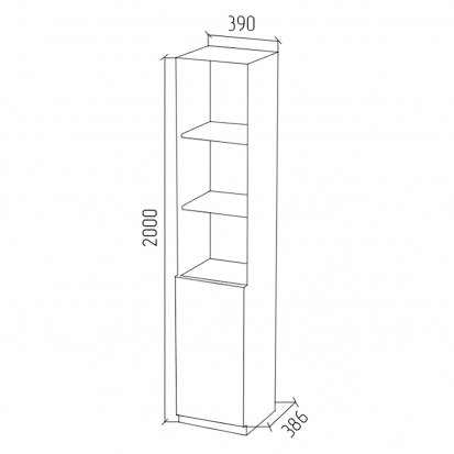 Стеллаж СЛУ3 белый