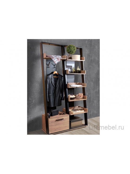 Стеллаж Nature 95 дуб табачный craft / черный