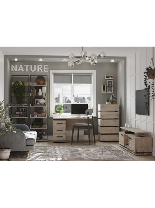 Стеллаж Nature 95 гаскон пайн / черный