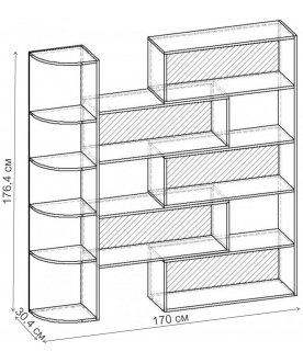 Стеллаж Норд-10.06 СТ.141.1700-00