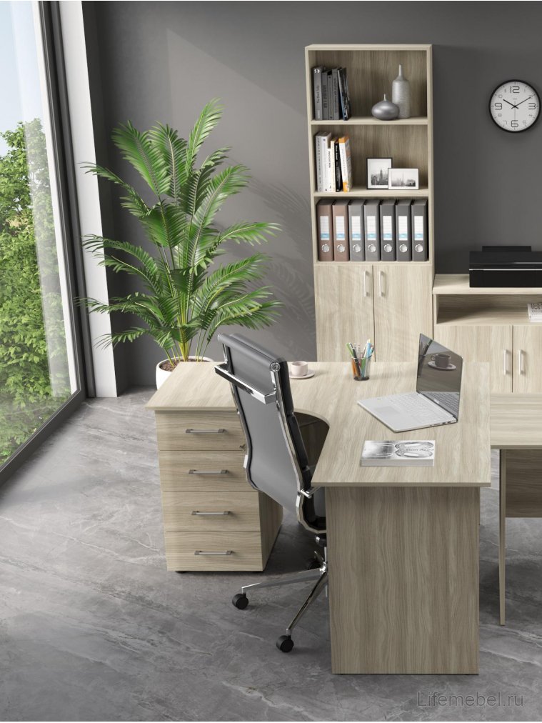 Стеллаж ОФ-301К блэквуд сатиновый