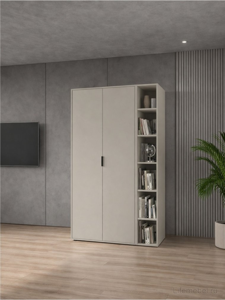 Стеллаж Оптима ОП-12 глиняный серый