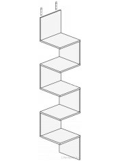 Стеллаж угловой белый