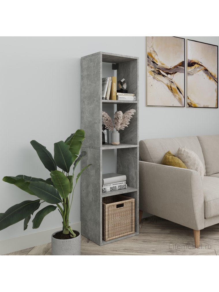 Стеллаж Quattro лдсп бетон