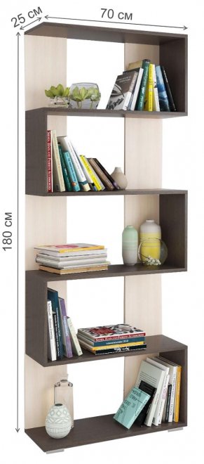 Стеллаж Ромео-1 венге / дуб молочный