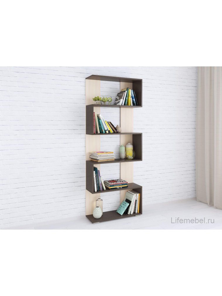 Стеллаж Ромео-1 венге / дуб молочный