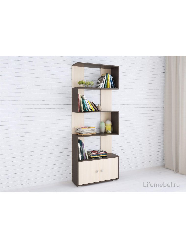 Стеллаж Ромео-2 венге / дуб молочный