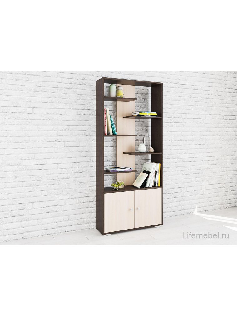 Стеллаж Ромео-4 венге / дуб молочный