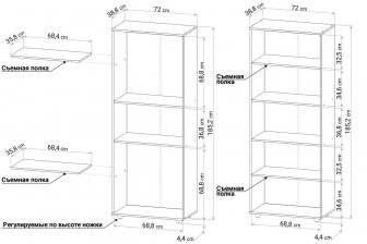 Стеллаж С2 дуб молочный