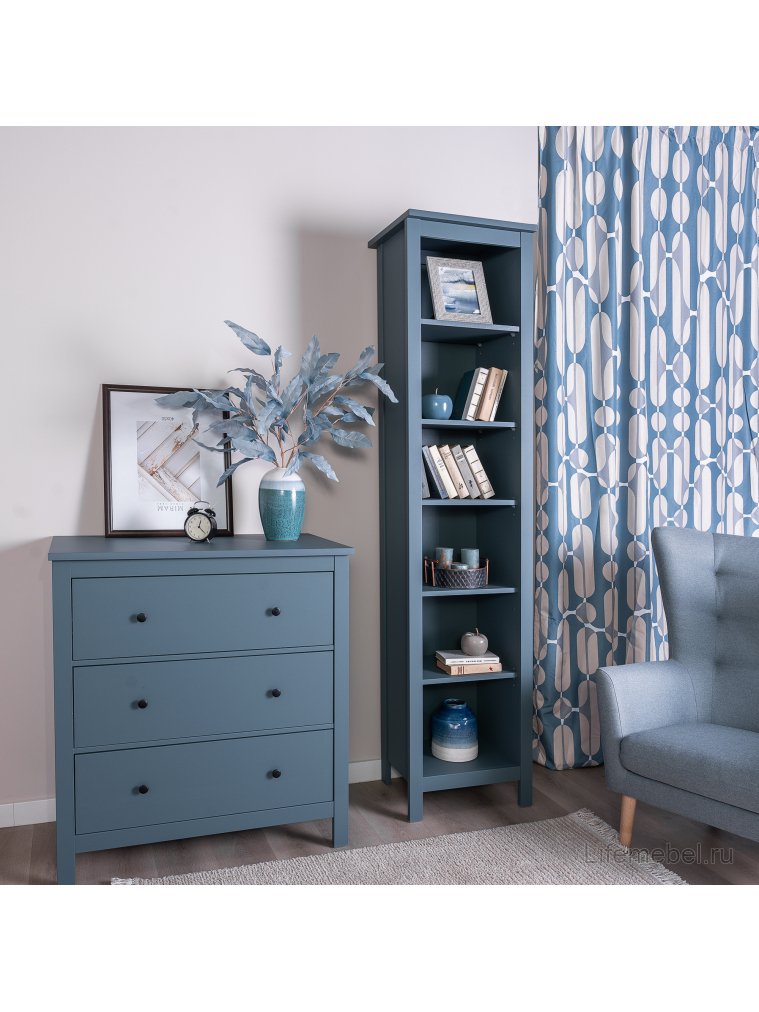 Стеллаж Сага 50 бирюзовый