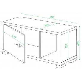 Стеллаж СБ-30-1 карамель / венге