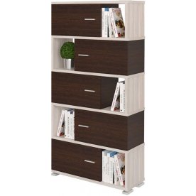 Стеллаж СБ-30-5 карамель / венге