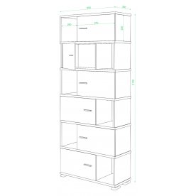 Стеллаж СБ-30-6 карамель / венге