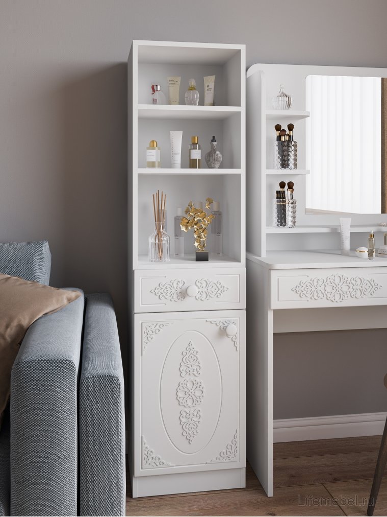 Стеллаж Ассоль АС-65 белое дерево