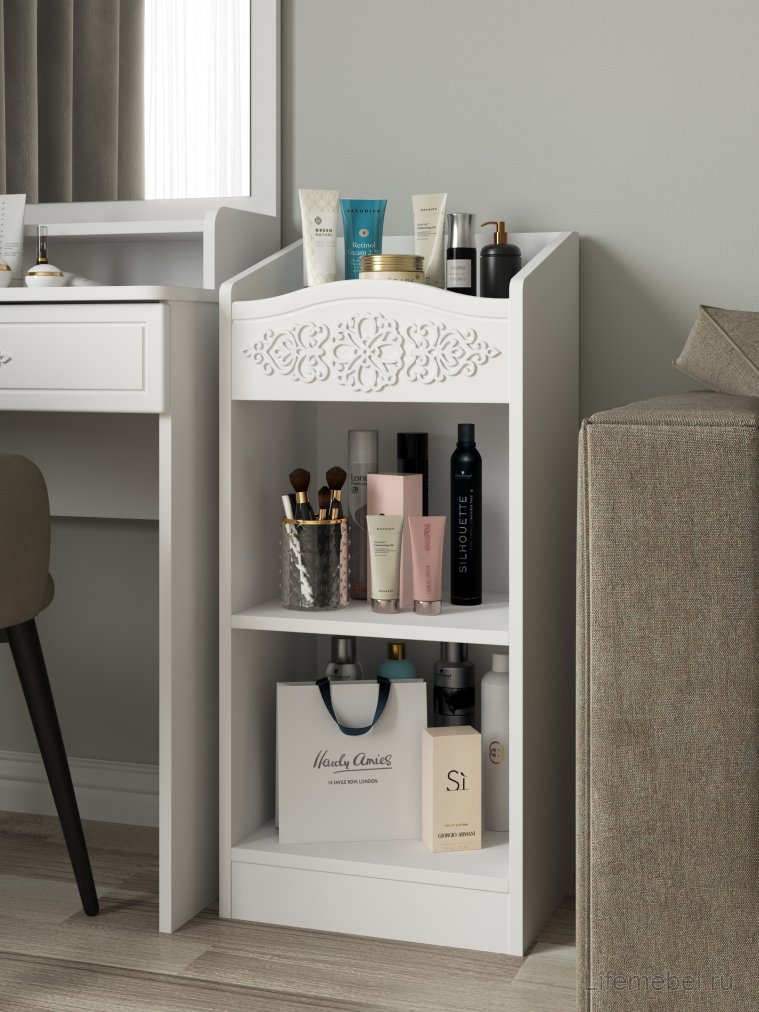 Стеллаж / Шкаф Ассоль АС-66 белое дерево