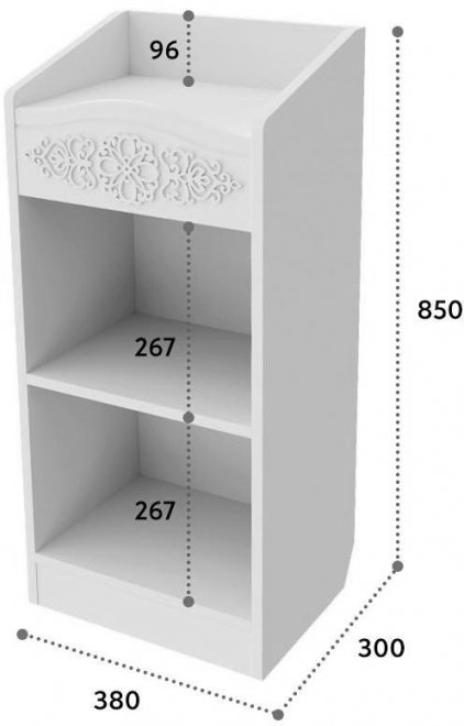 Стеллаж Ассоль АС-66 ваниль