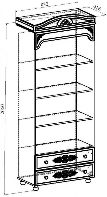 Стеллаж Ассоль АС-3 белое дерево