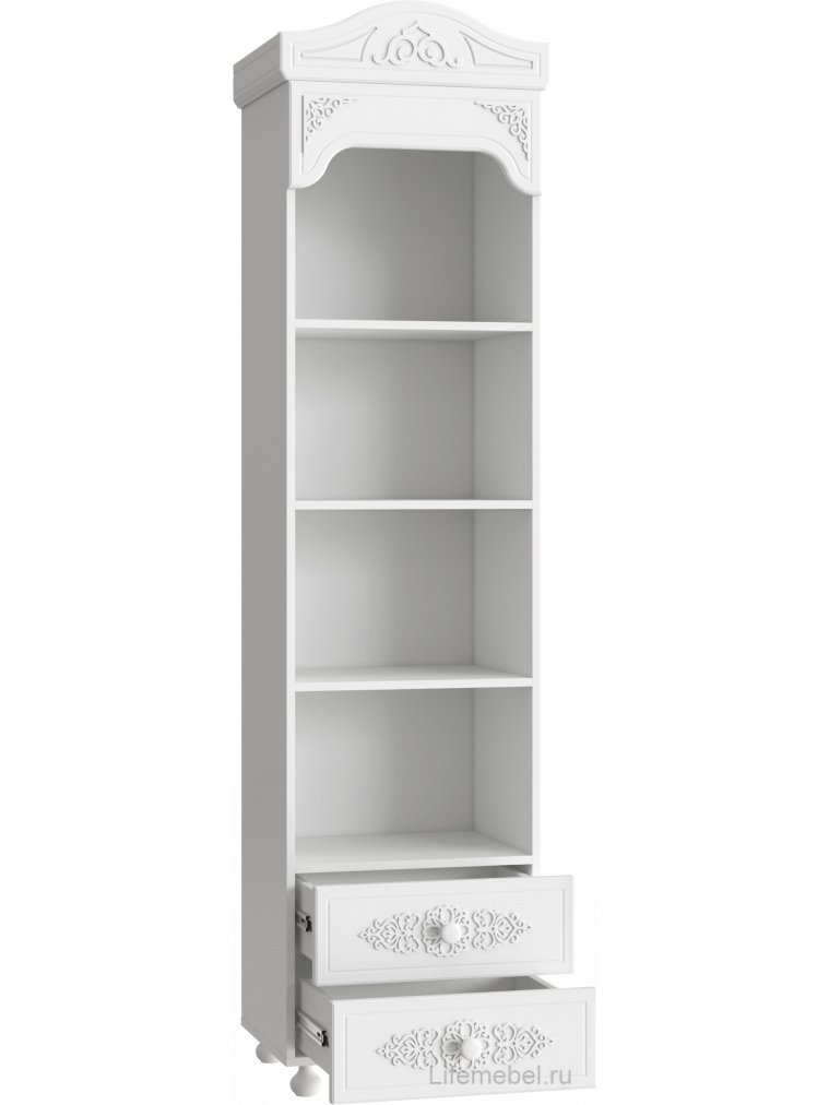 Стеллаж Ассоль АС-43 белое дерево