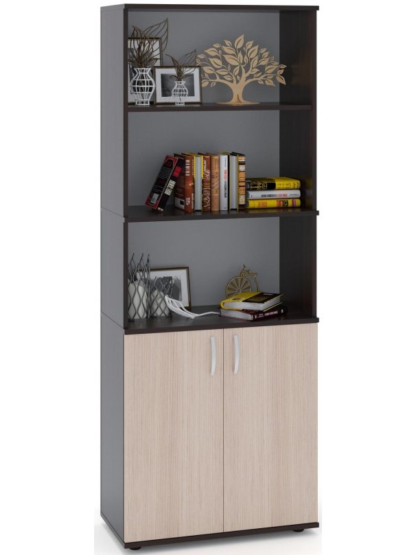 Стеллаж ШУ-21 венге / беленый дуб