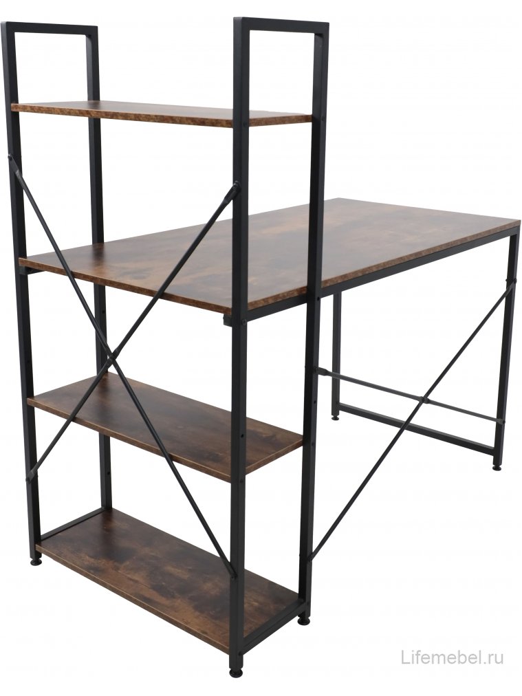 Стеллаж Skyfall черный / коричневый