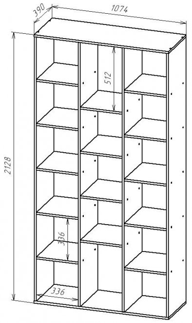 Стеллаж СТ213 дуб сонома