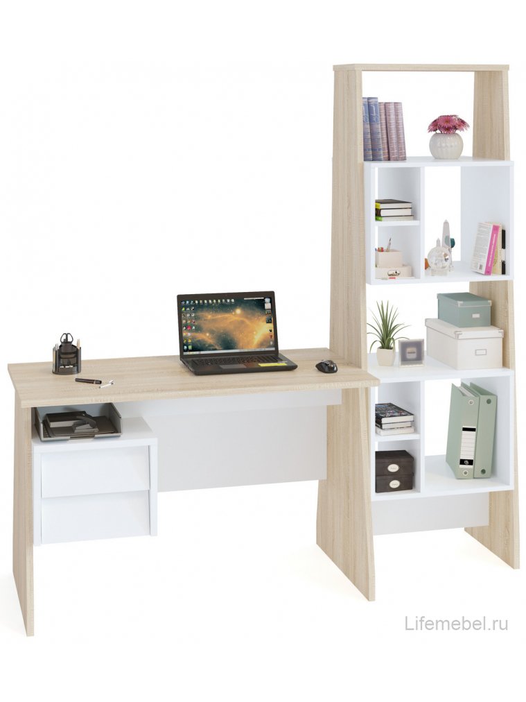 Стеллаж СТ-11 дуб сонома / белый