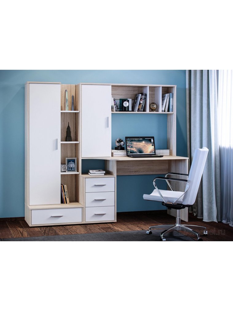 Стеллаж СТ-9 дуб сонома / белый