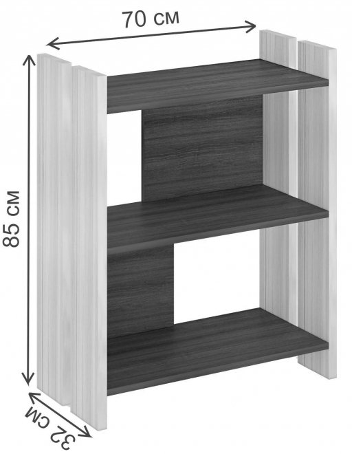 Стеллаж СТЛ-ОН Ш шамони-ч