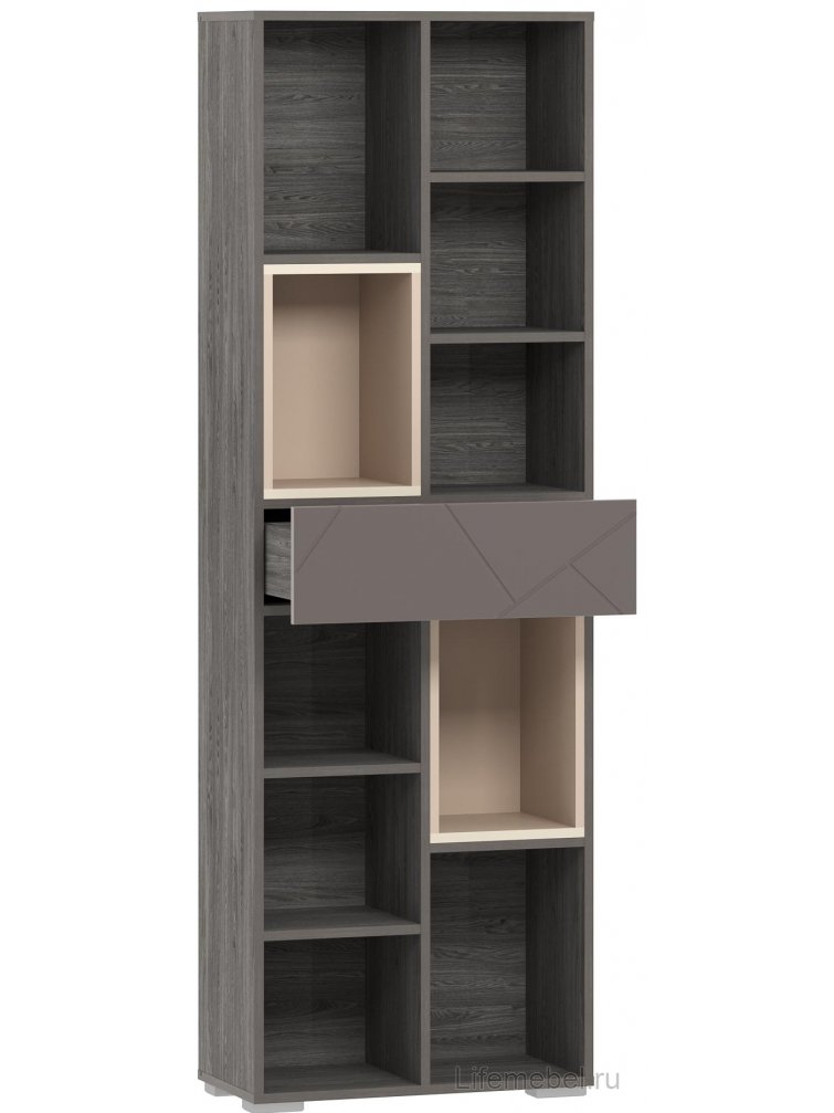 Стеллаж Summit 10 26 НМ 011.94 ПВХ софт графит / капучино / ясень анкор темный kr