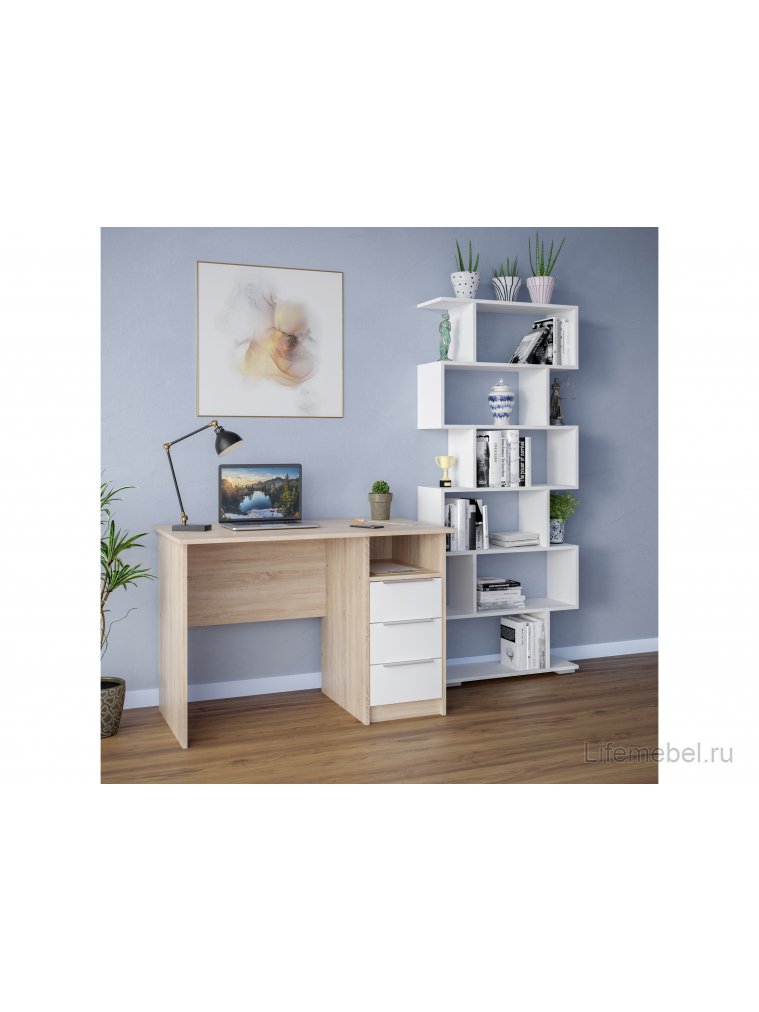 Стеллаж Найс 1 белый РЕ / белый РЕ