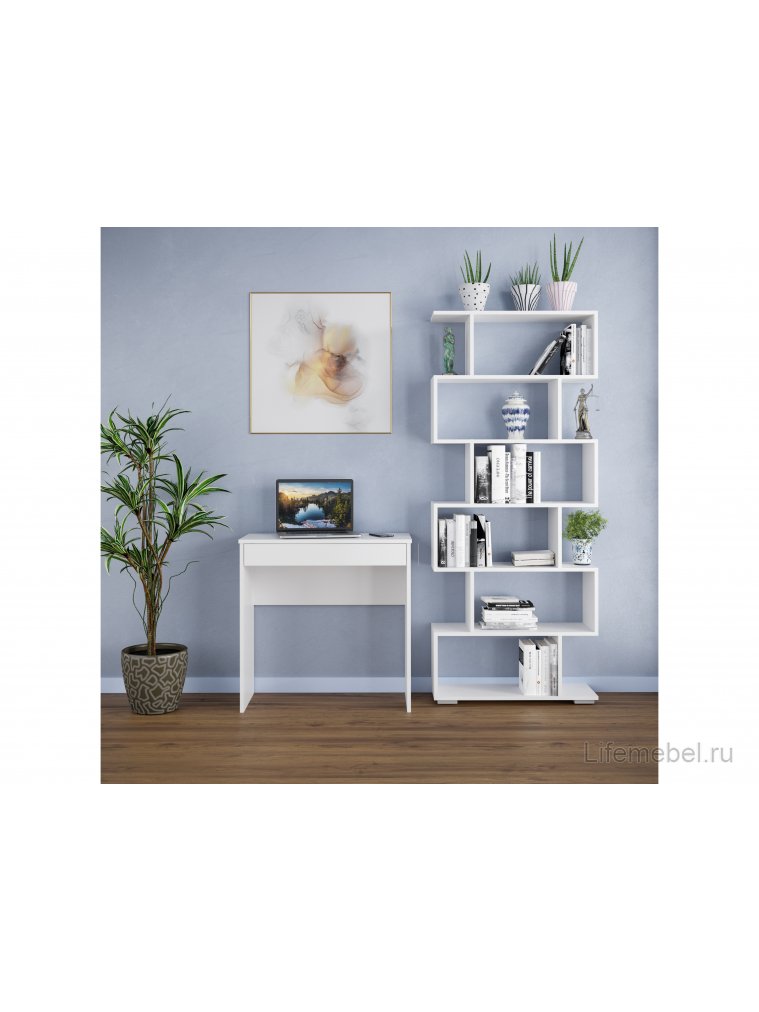 Стеллаж Найс 1 белый РЕ / белый РЕ