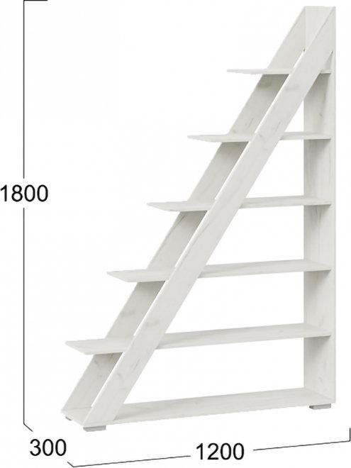 Стеллаж Тип 14 дуб крафт белый