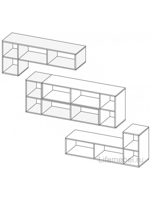 Стеллаж Универсальный камень темный
