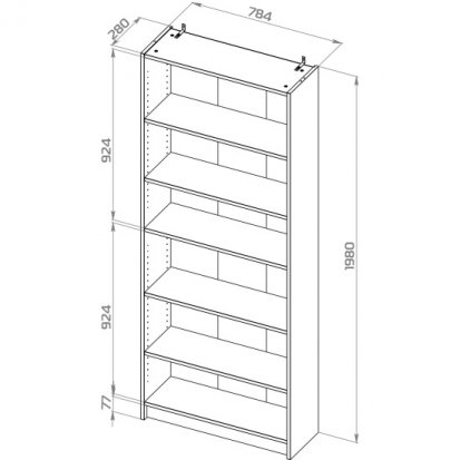 Стеллаж Варма Стенд 80 серый