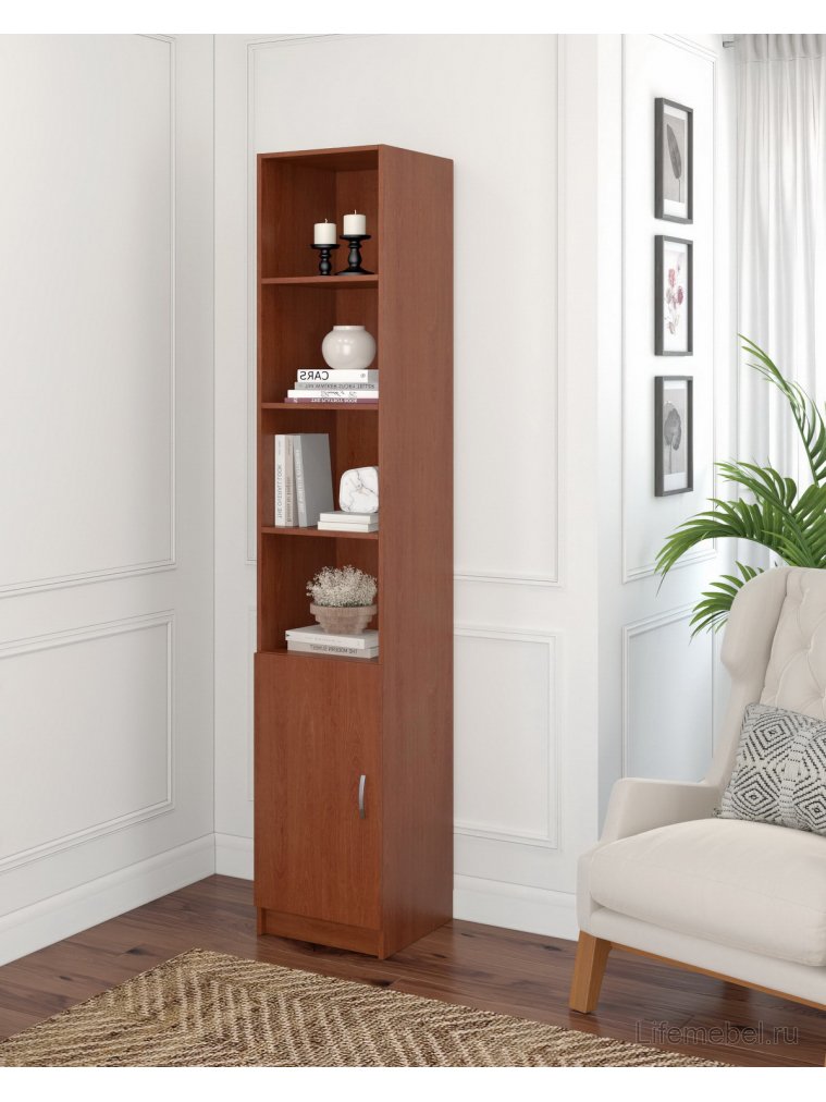 Стеллаж Веста-34 левый вишня