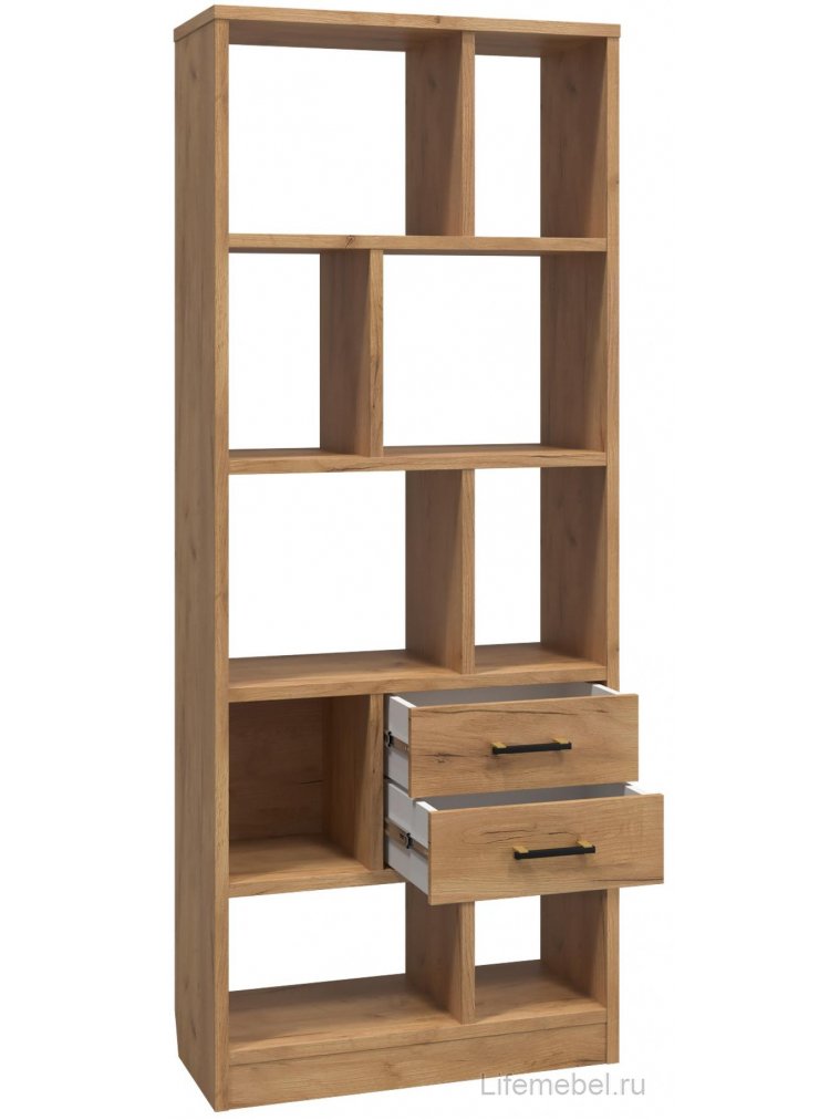 Стеллаж Виктория ВИ-2К дуб крафт золотой