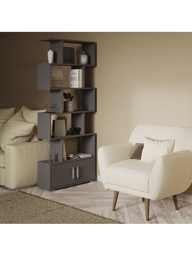 Стеллаж Zett лдсп графит