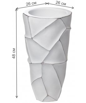 Цветочница ZSC872-19WH белая