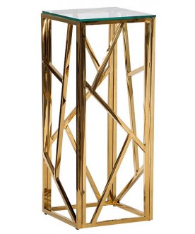 Цветочница 47ED-FS015GOLD прозрачное стекло / золото