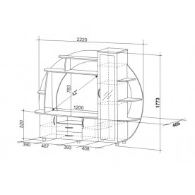Стенка Радуга люкс венге