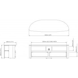 ТВ-тумба Burghley FS1500BURW