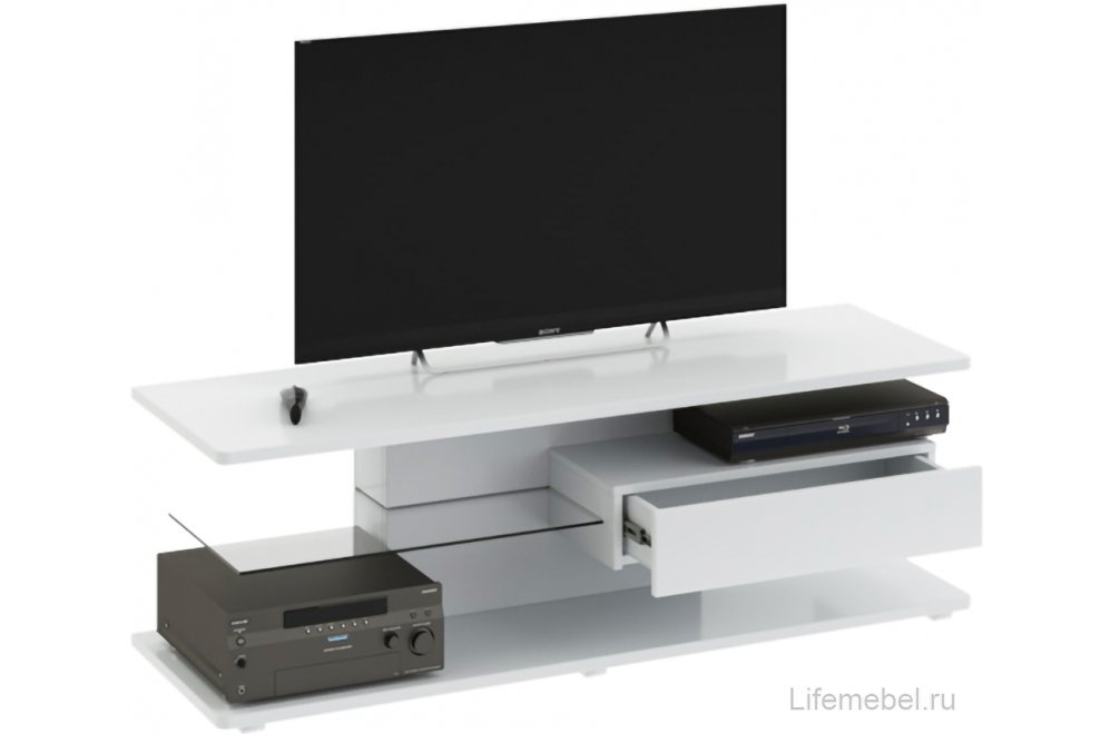 ТВ-тумба Diamond тип 1 белый глянец